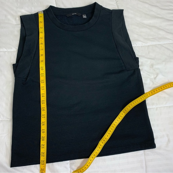Vera Moda Black Sleeveless Sweat Jersey Muscle Tee Women's Size M - Picture 6 of 7